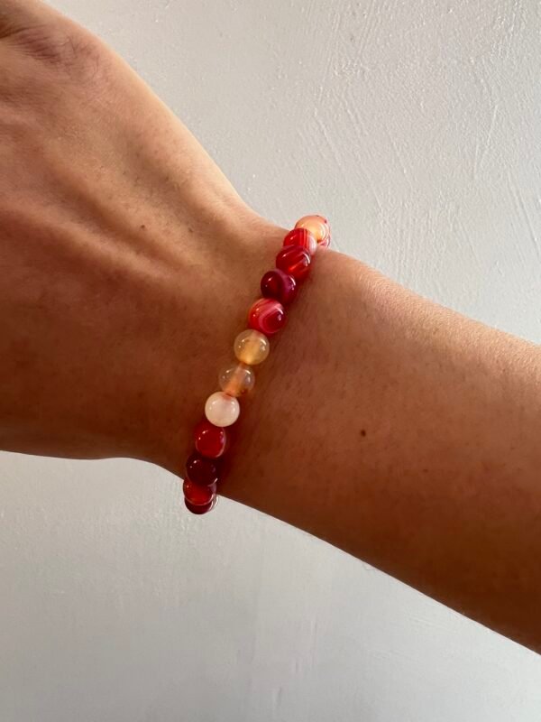 BRACELET EN AGATE ROSE