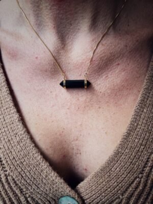 COLLIER BARRE EN OBSIDIENNE