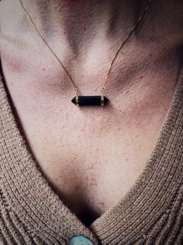 COLLIER BARRE EN OBSIDIENNE