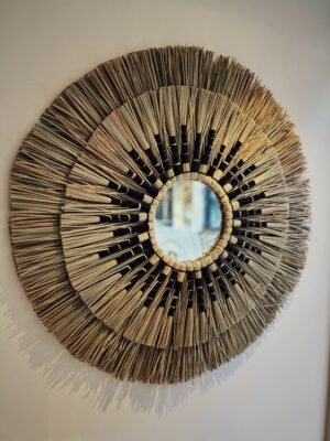 IMG_2667 Grand Miroir en Fibres Naturelles – 70x70 cm | Orna Spirit
