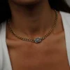 Collier Malachite rectangle