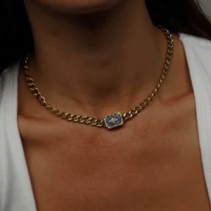 Collier Malachite rectangle