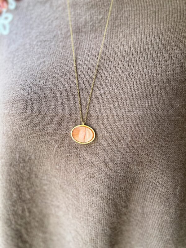 IMG_6812 Sautoir Œil Protecteur – Cornaline & acier inoxydable doré