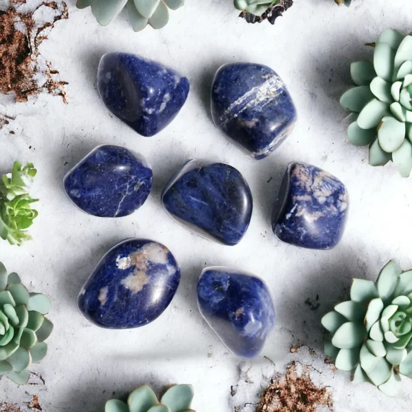 Pierre roulée de Sodalite – Confiance, clarté et communication apaisée