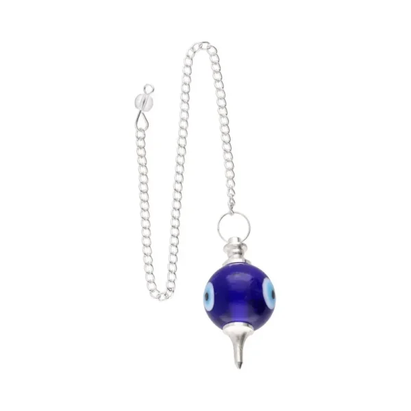 Pendule Œil Protecteur Bleu en Verre – Protection & Intuition